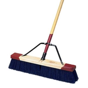 broom rough surface wood blue