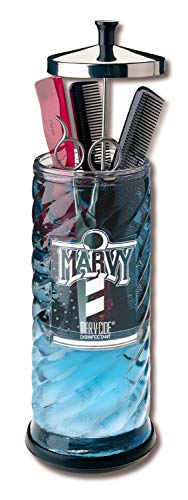 Marvy No. 8 Sanitizing Disinfectant Jar, 48 Ounce, Rubber Base, Manufactured of Heavy Wall Crystal Clear Glass