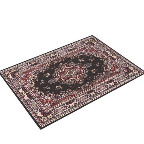 Home Dynamix Premium Sakarya Traditional Medallion Border Area Rug, Black, 7'8"x10'7" Rectangle