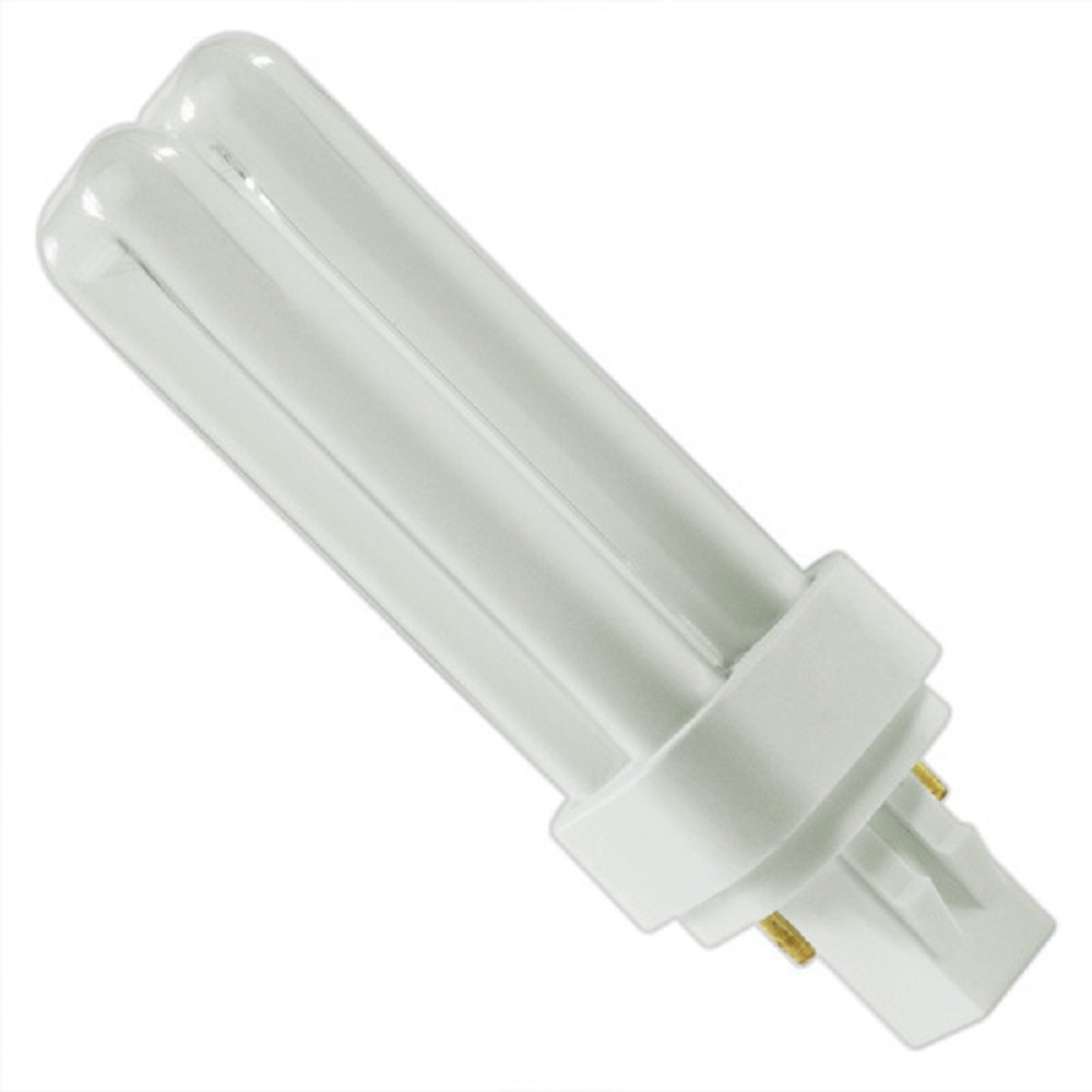 GE Lighting 18844 - F13DBX23T4/SPX27-13 Watt CFL Light Bulb - Compact Fluorescent - 2 Pin GX23-2 Base - 2700K -