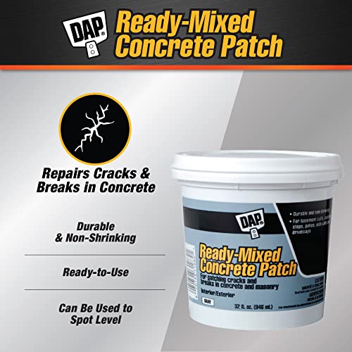 Dap 31084 Concrete Patch Interior and Exterior, 1-Quart , Gray