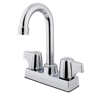 kingston brass kb460 franklin 4-inch center bar faucet in canopy handles, 3-1/2-inch, polished chrome