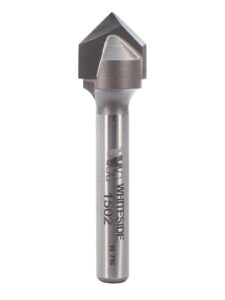 whiteside router bits 1502 v-groove bit with 90-degree 1/2-inch cutting diameter and 1/4-inch point length