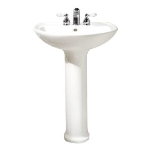 american standard 0236.411.020 cadet pedestal top and leg with 4-inch centerset holes, white