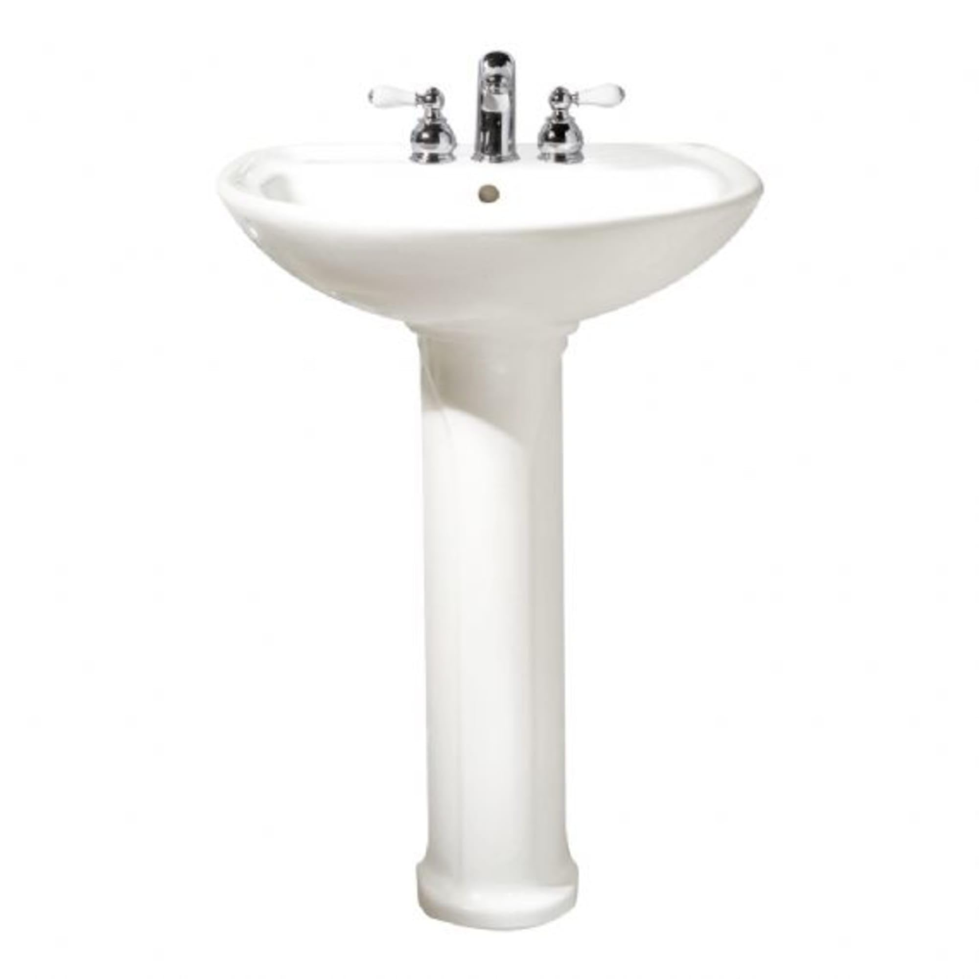 American Standard 0236.411.020 Cadet Pedestal Top and Leg with 4-Inch Centerset Holes, White