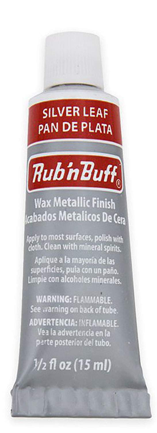 AMACO 76370K Rub 'n Buff Wax Metallic Finish, Silver Leaf, 0.5-Fluid Ounce