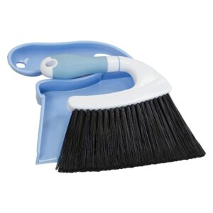 quickie mini broom sweep and small dustpan, for easy compact clean kitchen and home use