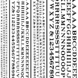 Woodland Scenics R.R. Roman Black Dry Transfer Decals