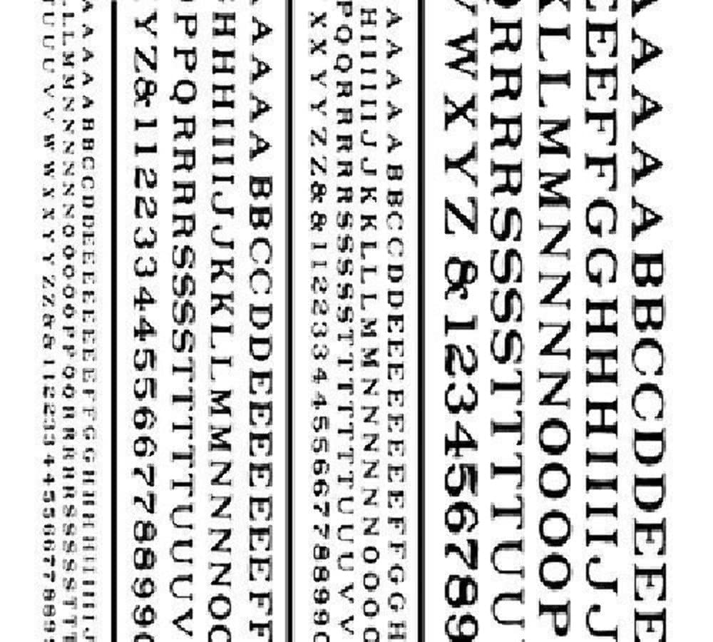 Woodland Scenics R.R. Roman Black Dry Transfer Decals