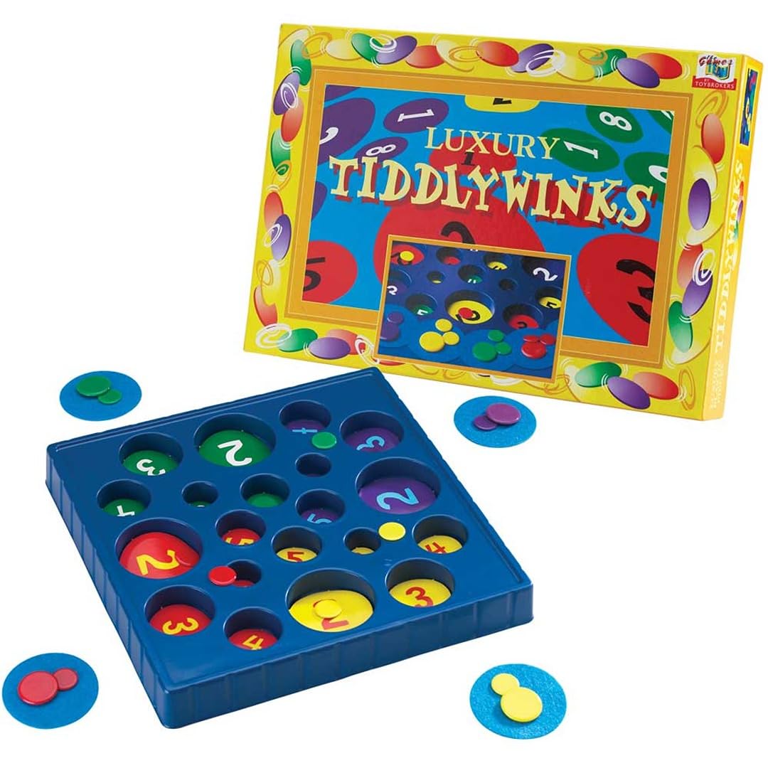 Ideal | Tiddlywinks: Traditional Board Game | Classic Board Games | for 2-4 Players | Ages 3+