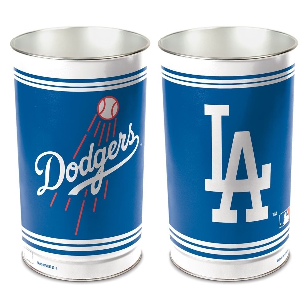 Wincraft MLB Los Angeles Dodgers 15 Waste Basket, Team Color, One Size