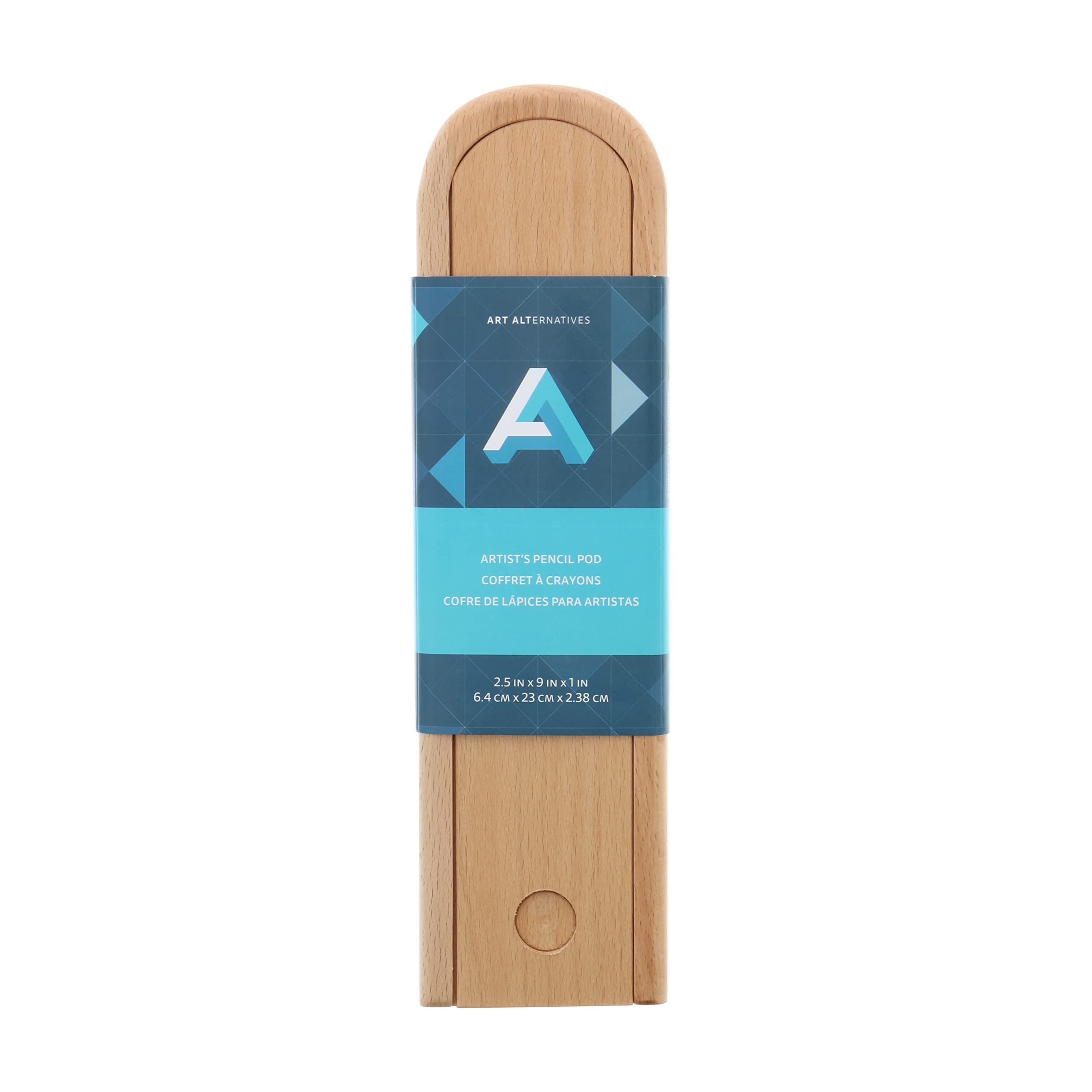 Art Alternatives Wood Box Pencil Pod,Brown