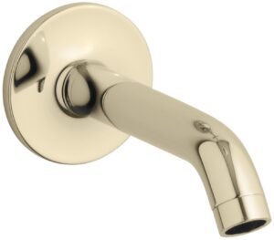 kohler purist(r) wall-mount non-diverter bath spout, 35 degrees, vibrant french gold