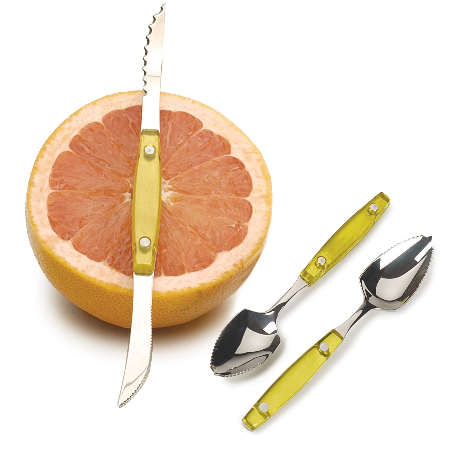 RSVP International Endurance Grapefruit Tool Collection Stainless Steel, Dishwasher Safe, Double Knife