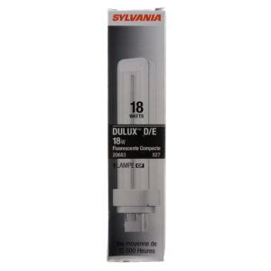 Sylvania 20683 Compact Fluorescent 4 Pin Double Tube 2700K, 18-watt