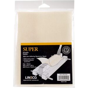 lineco bookbinding super cloth, book making book repair cloth material for repairing old books, 18x30 inch. neutral color.