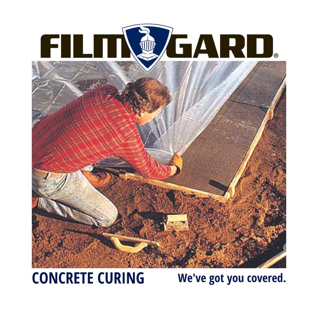 Film-Gard 626031 Construction Plastic Sheeting 10' Width X 100' Length X 6 mil Thick, Black, 1 Count