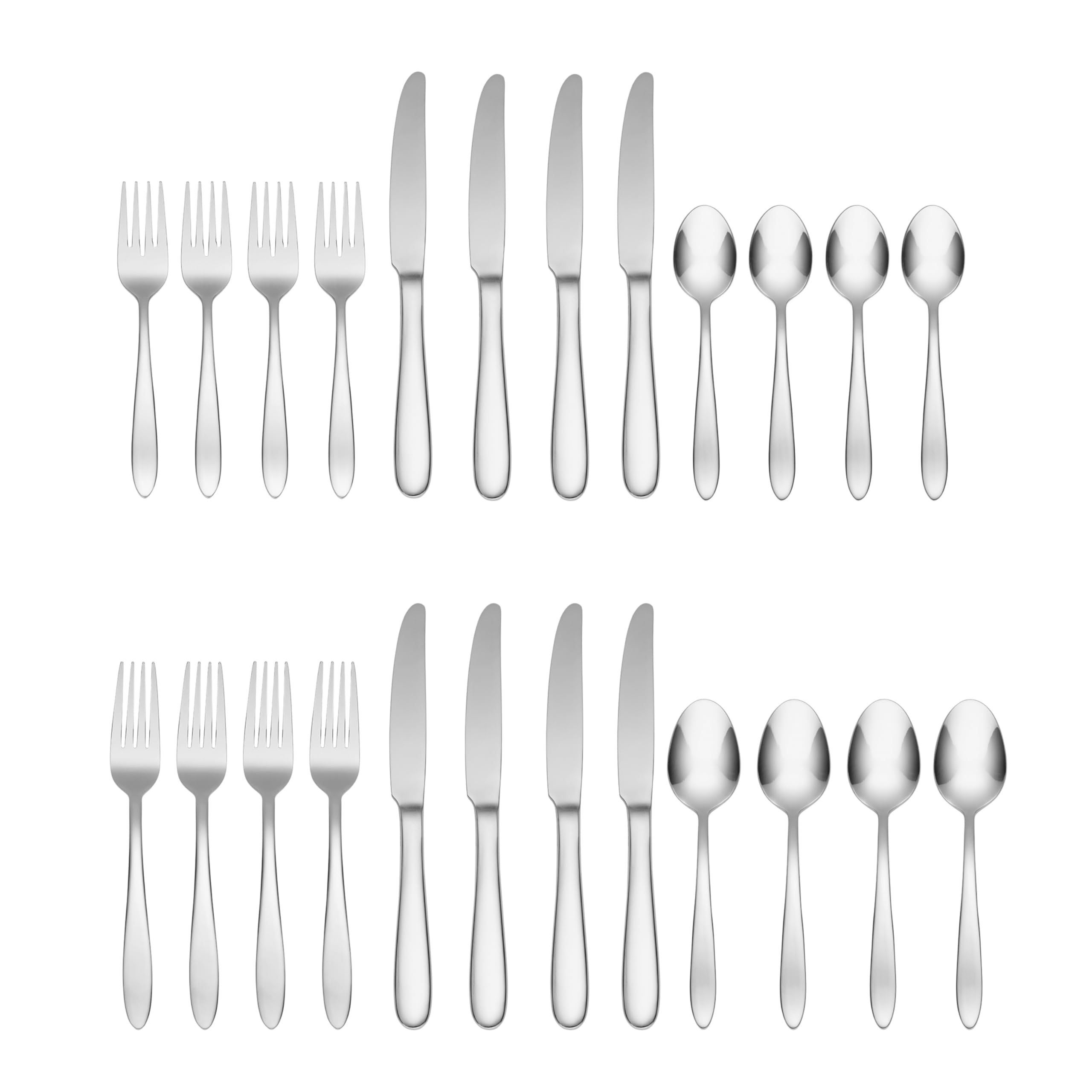 Oneida Mooncrest 20-Piece Flatware Set, Service for 4, Silver