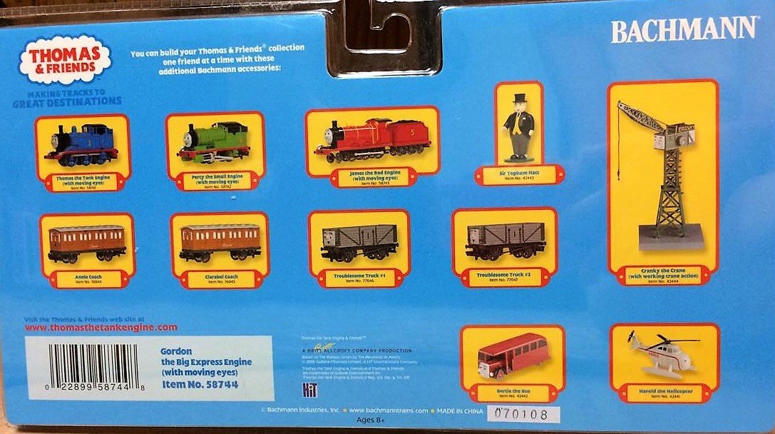 Bachmann Trains - THOMAS & FRIENDS GORDON THE EXPRESS ENGINE w/Moving Eyes - HO Scale