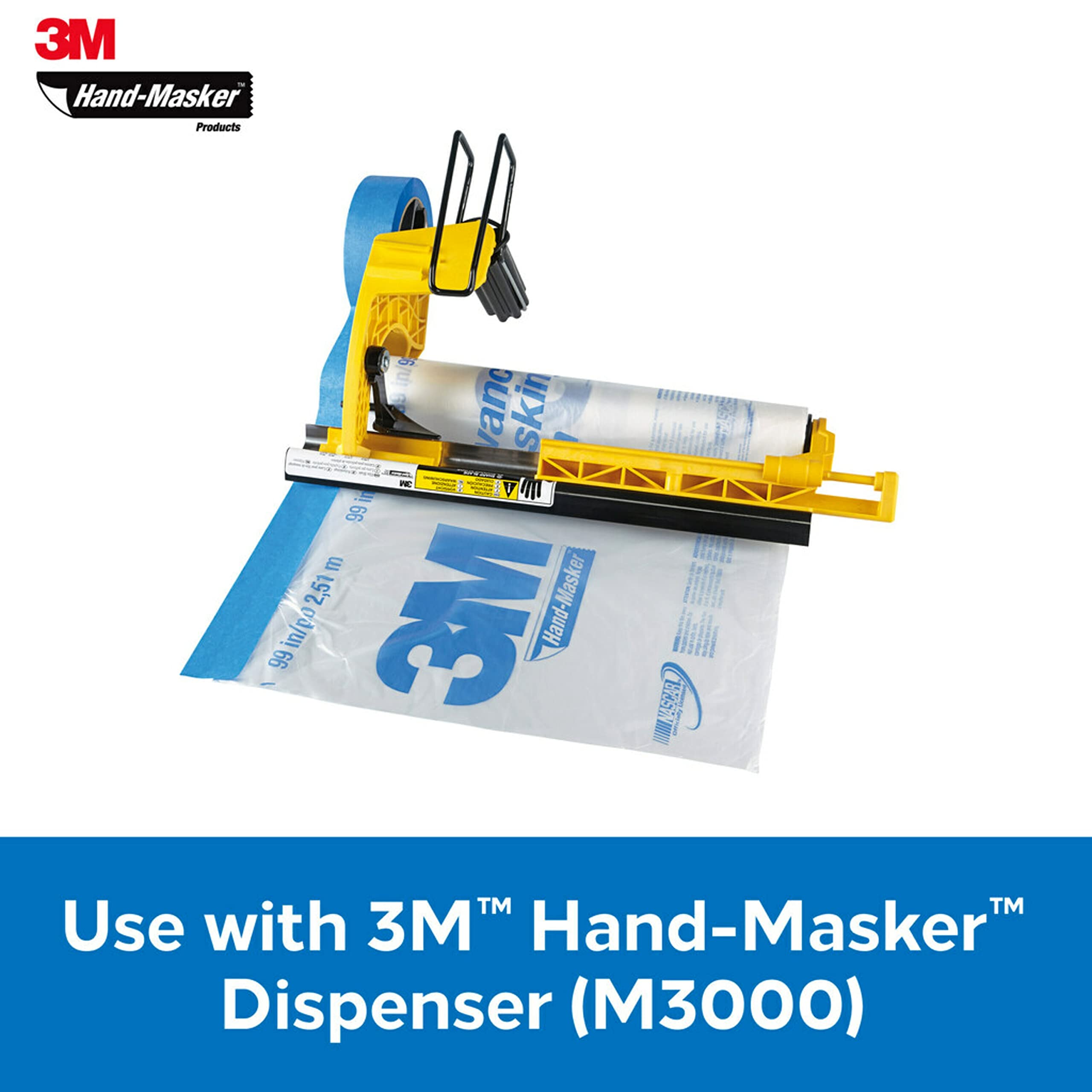 3M Hand-Masker Paper Blade PB12, 12-Inch Blade, Use With 3M Hand-Masker Dispenser M3000, Designed For Cutting Masking Paper, Durable Stainless-Steel Blade, Great For Pro Painters and DIYers (PB12)