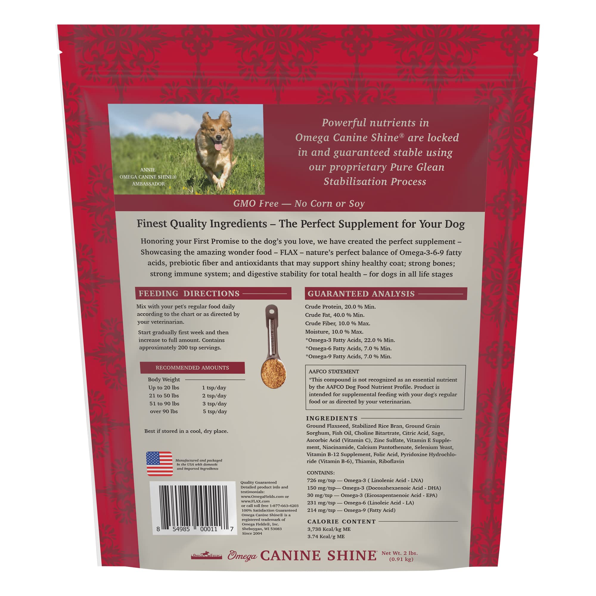 Omega Canine Shine, 2 Lb bag