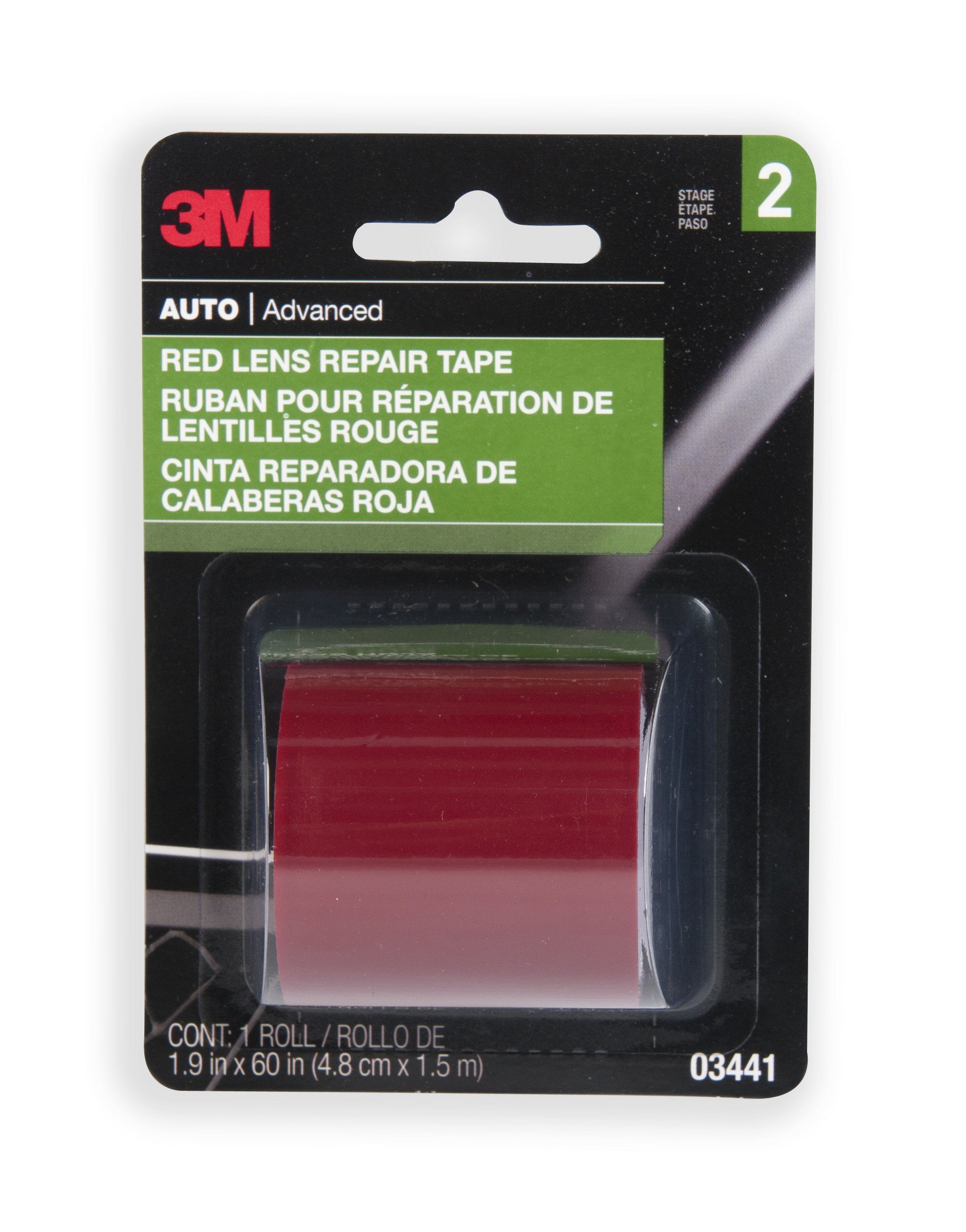 3M Red Lens Repair Tape, 03441, 1.875 in x 60 in