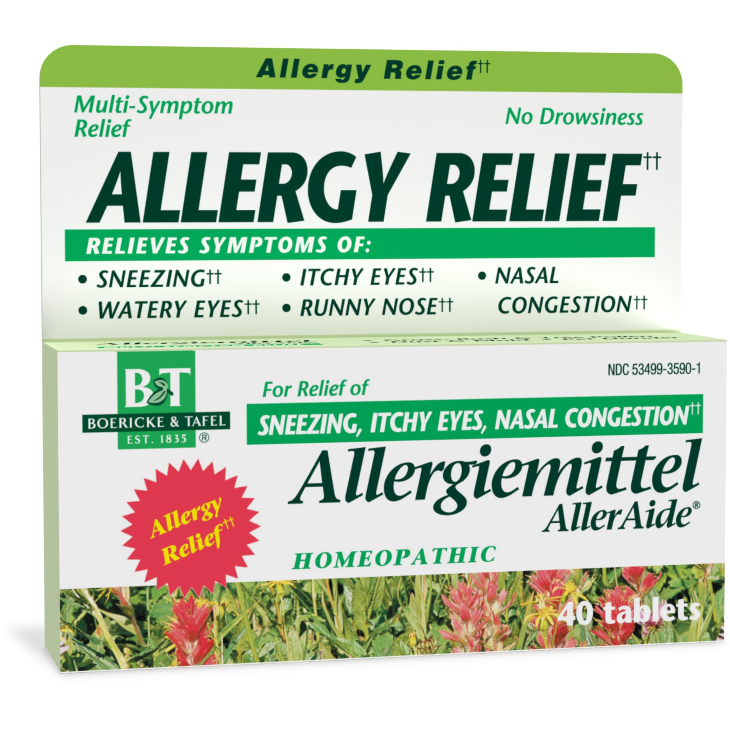 Nature's Way Boericke & Tafel Allergiemittel AllerAide, Allergy Relief††, 40 Tablets