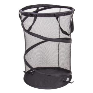 Household Essentials 2026 Pop-Up Collapsible Mesh Laundry Hamper | Black, 25" H