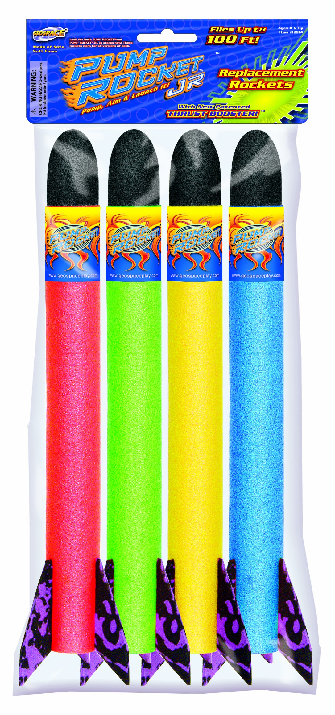 Geospace JR. Replacement Rockets 4-Pack for Jump Rocket & Pump Rocket JR.