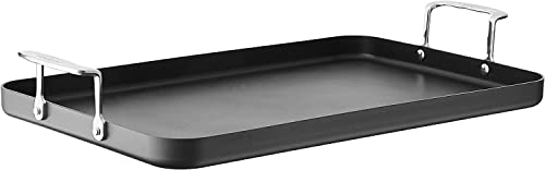 Cuisinart Double Burner Griddle, Chef's Classic Nonstick Hard Anodized, Stainless Steel, 655-35 13-Inch x 20-Inch