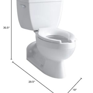 Kohler K-3554-0 Two-Piece Elongated Toilet Bowl 1.6 GPF White