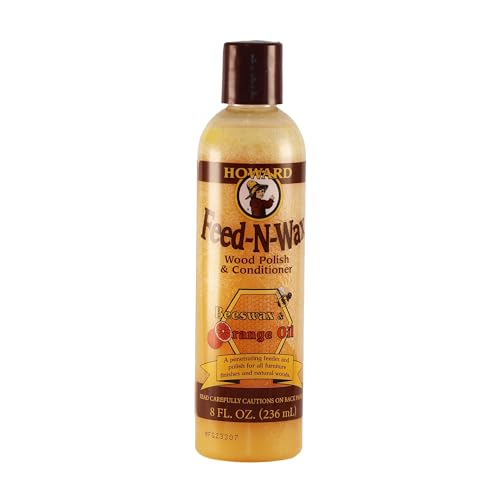 Howard Products Feed-N-Wax Wood Polish & Conditioner, 8 oz, Orange