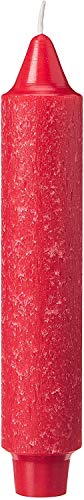 Root Candles 59768 Unscented Timberline Collenette 7-Inch Dinner Candles, 4-Count, Red