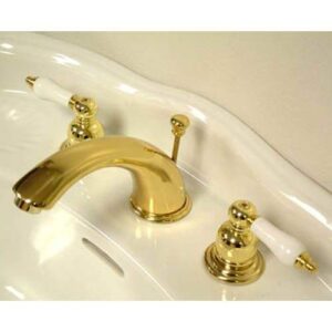 Elements of Design Hot Springs EB972B Widespread Lavatory Faucet with Retail Pop-Up, 8-Inch to 16-Inch, Polished Brass