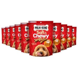 milk-bone soft & chewy dog treats, chicken recipe, 5.6 ounce (pack of 10) made with real chicken breast