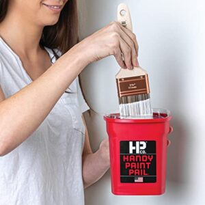 Handy Paint Pail, Holds 32-fl oz of Paint or Stain, Efficient for Clean-ups and Quick Color Changes with Integrated Magnetic Brush Holder