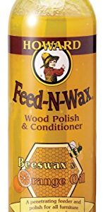 Howard Products Feed-N-Wax Wood Polish & Conditioner, 8 oz, Orange