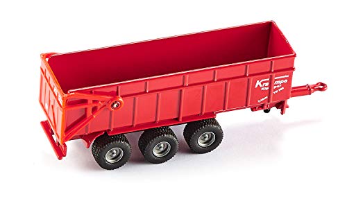 Siku 1844, Massey Ferguson Tractor with Trailer, 1:87, Metal/Plastic, Red, Tiltable Trailer