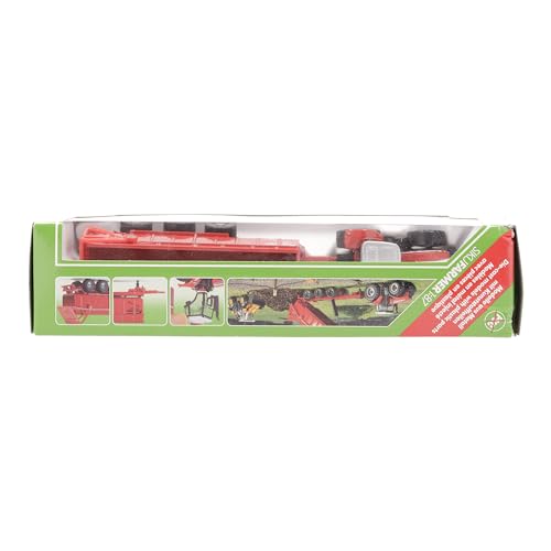 Siku 1844, Massey Ferguson Tractor with Trailer, 1:87, Metal/Plastic, Red, Tiltable Trailer