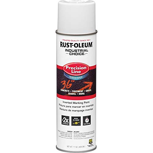 Rust-Oleum 203039 17 oz Industrial Choice Precision Line Inverted Marking Spray Paint, White