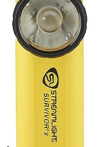 Streamlight 90244 Survivor X USB 250-Lumen USB Rechargeable Right-Angle Firefighter's Flashlight With SL-B26 Battery Pack, Yellow