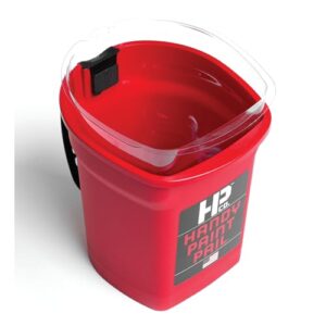 Handy Paint Pail, Holds 32-fl oz of Paint or Stain, Efficient for Clean-ups and Quick Color Changes with Integrated Magnetic Brush Holder