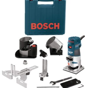 BOSCH PR20EVSNK Colt Installers Kit 5.7 Amp 1 Hp Fixed-Base Variable-Speed Router with 3 Assorted Bases and Edge Guide