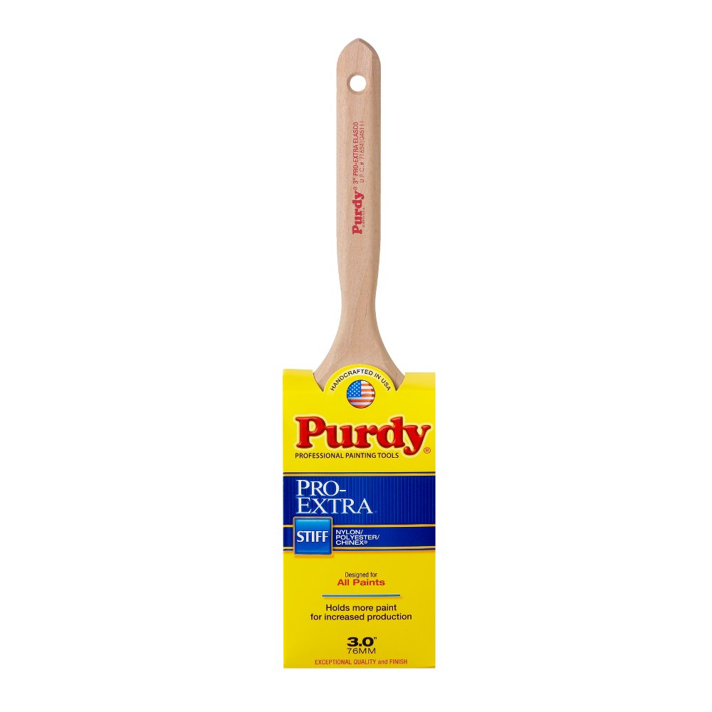 Purdy 144100730 Pro-Extra Series Elasco Flat Trim Paint Brush, 3 inch