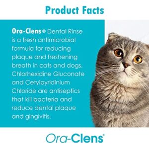 Ora-Clens Dental Rinse for Dogs & Cats - Cleans Teeth, Freshens Breath - Antimicrobial - 8 fl oz