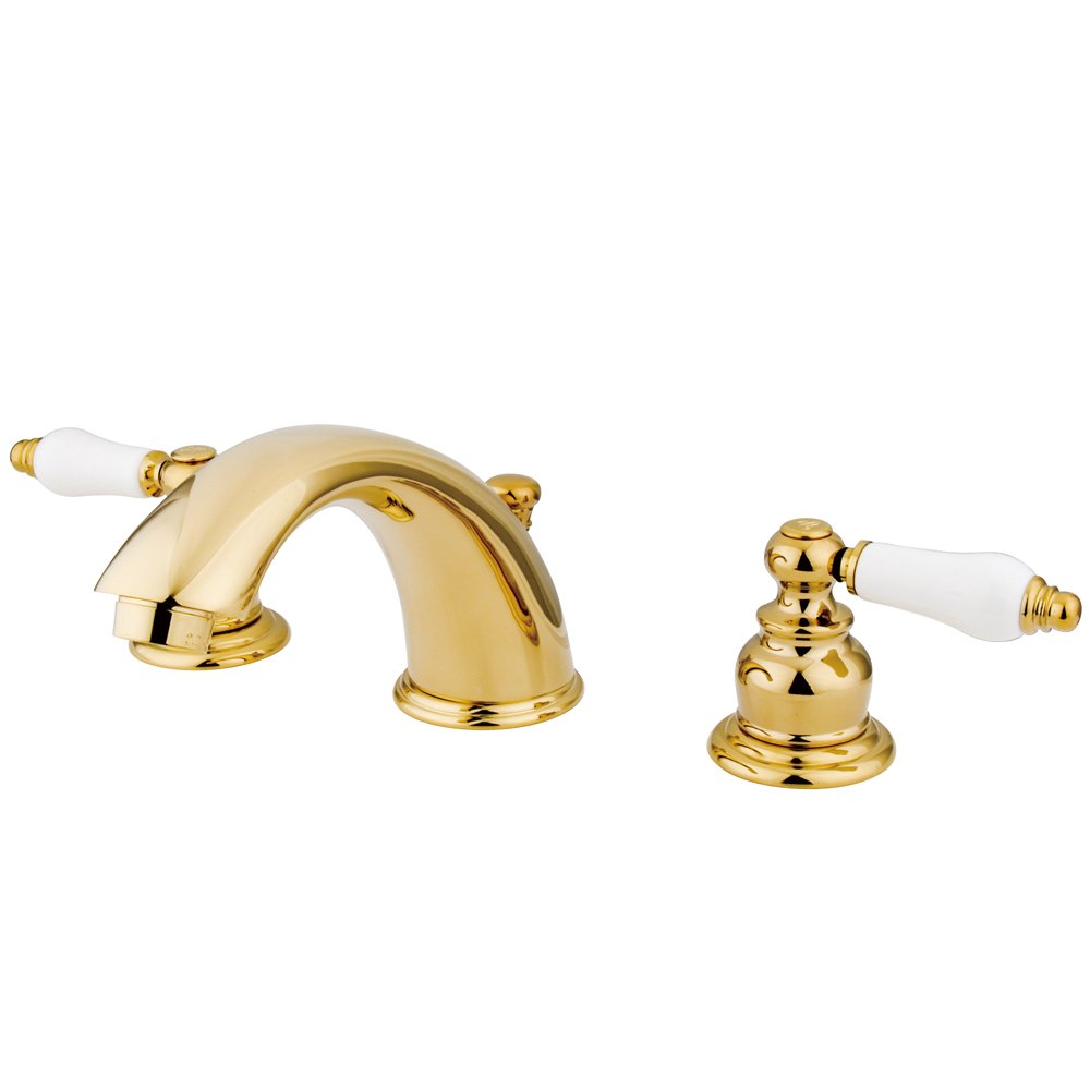 Elements of Design Hot Springs EB972B Widespread Lavatory Faucet with Retail Pop-Up, 8-Inch to 16-Inch, Polished Brass