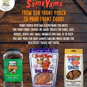 Sams Yams Sweet Potato Dog Treats, Healthy Dog Treats for Large Dogs - Sweet Potato Dog Treats Made in USA, High Fiber, Vegan Dental Chews - Big Boyz, Sweet Potato Dog Chewz, 15oz (Single Pack)