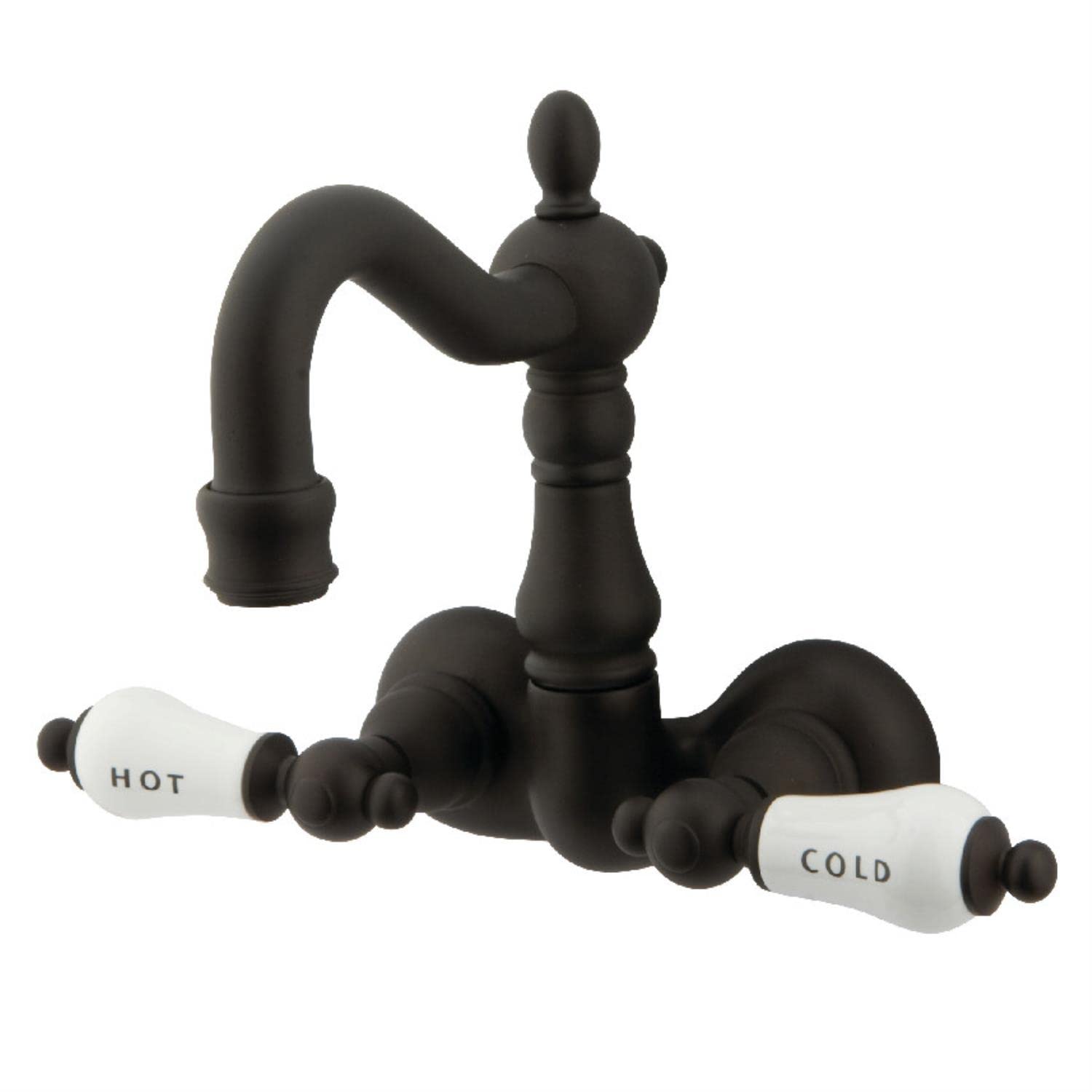 Elements of Design DT10715CL Hot Springs Wall Mount Clawfoot Tub Filler, Oil Rubbed Bronze