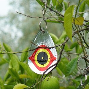 Bird B Gone - Reflective Eye Bird Diverters - Set of 5 - Perfect for Trees, Patios, Gazebos, Boats, Etc - Durable Outdoor Plastic - 360° Rotation