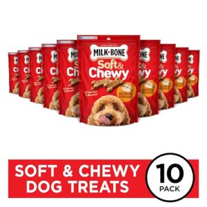 Milk-Bone Soft & Chewy Dog Treats, Chicken Recipe, 5.6 Ounce (Pack of 10) Made with Real Chicken Breast